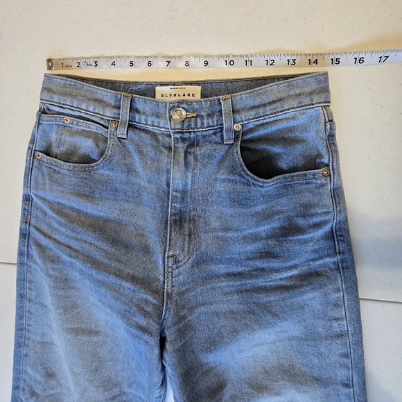 SLVRLAKE London High-rise Straight-leg Organic Jeans Blue Women's 28 - Picture 5 of 13